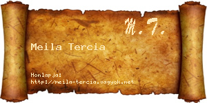 Meila Tercia névjegykártya